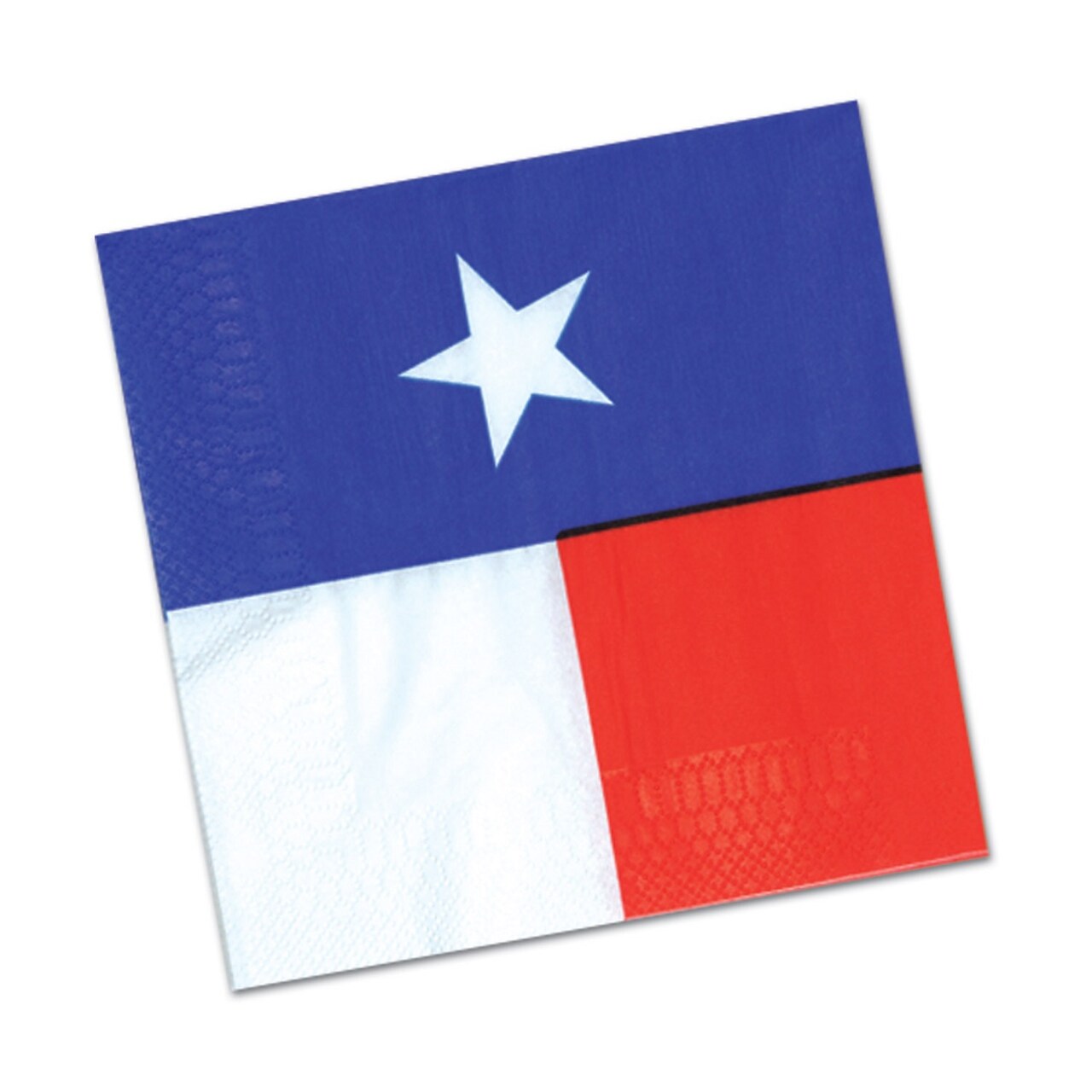 Party Central Club Pack of 192 Blue and Red Texas Star Disposable Luncheon Party Napkins 6.5"